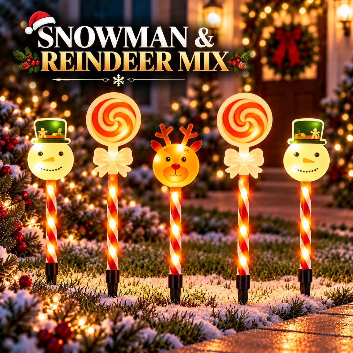 Tindelo Solar Christmas Garden Stake Lights