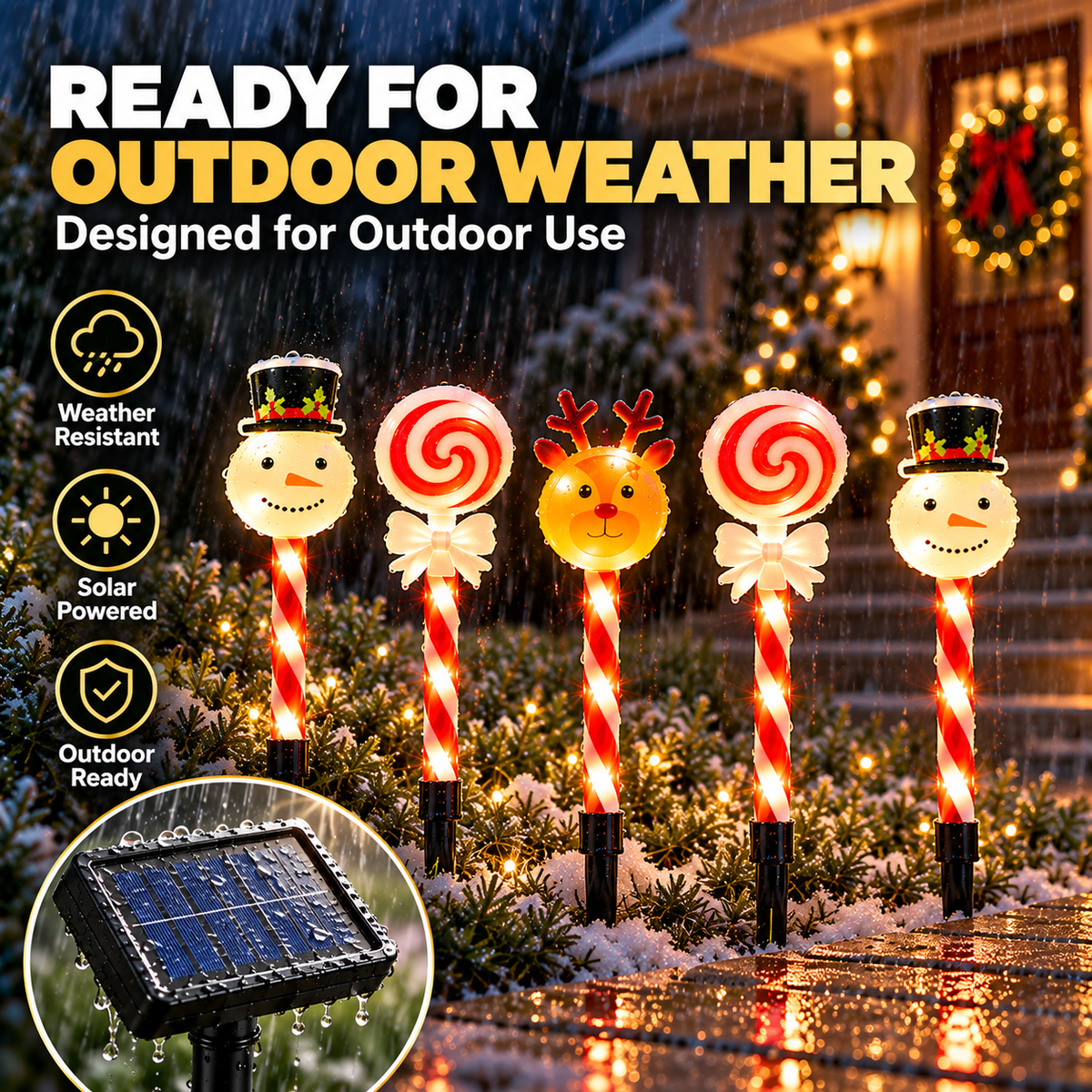Tindelo Solar Christmas Garden Stake Lights