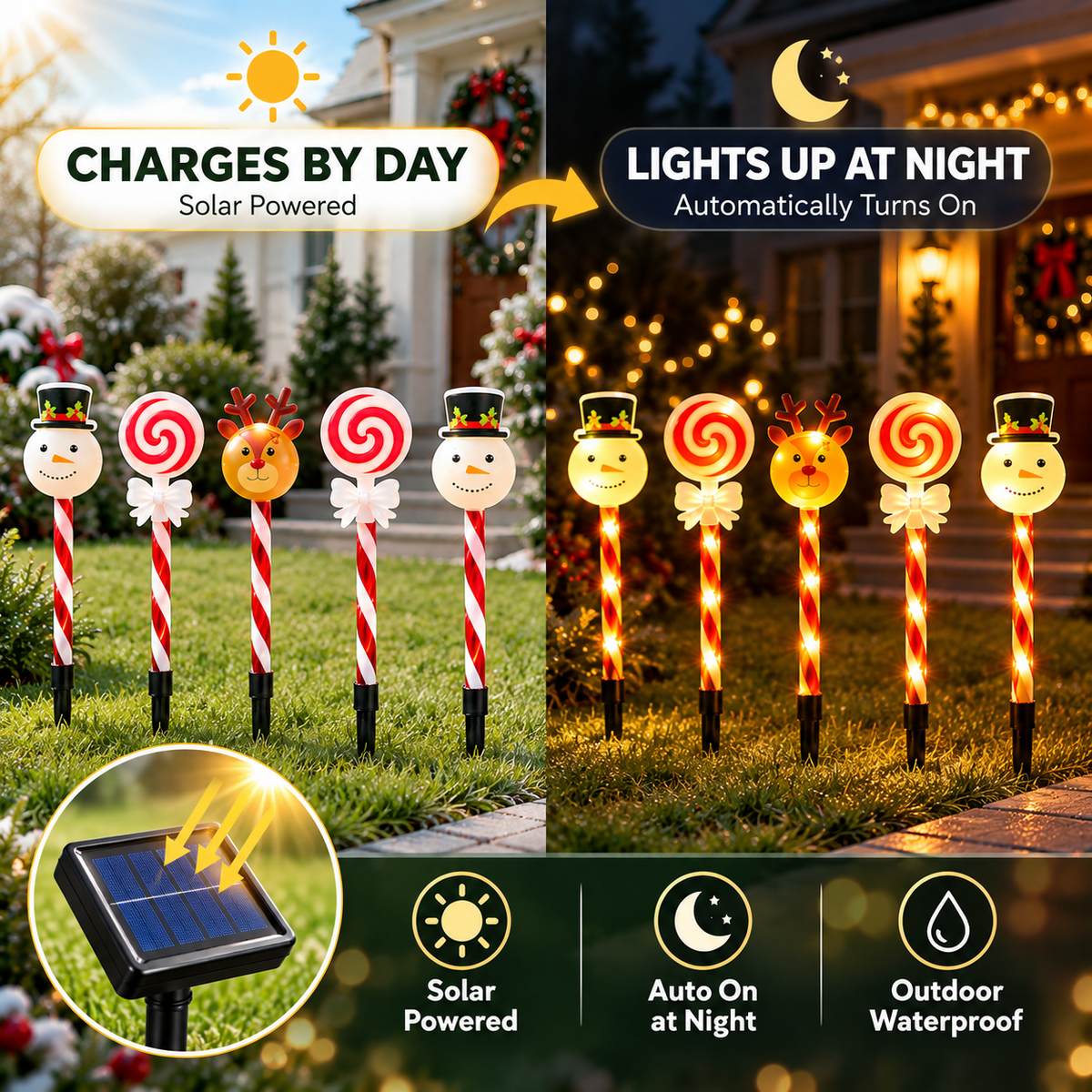Tindelo Solar Christmas Garden Stake Lights